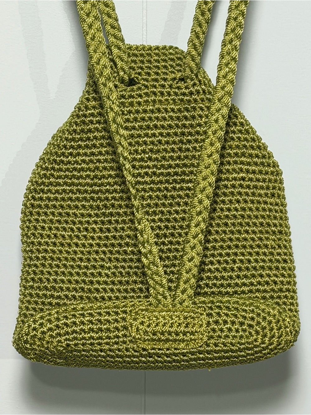 The Sak Bright Green Olive Crochet Drawstring Crossbody Bag - Picture 5 of 7